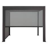 Store pour pergola bioclimatique EVORA Ardoise Pour EVORA Côté 4 m - 3,7 m - Aluminium, Texaline Ardoise