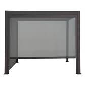 Store pour pergola bioclimatique EVORA Ardoise Pour EVORA Côté 4 m - 3,7 m - Aluminium, Texaline Ardoise