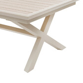 Table de jardin extensible AXIOME Effet bois Lin & Argile 12 places - Aluminium traité époxy Effet bois Lin / Argile