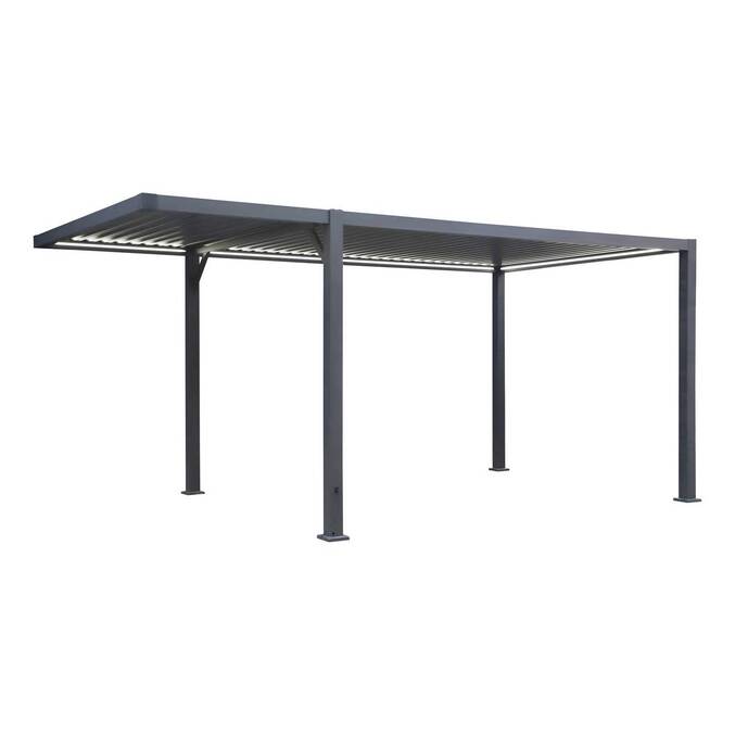 Carport NEIRIA Graphite 5,5 x 3 m - Acier galvanisé, Aluminium traité époxy Graphite
