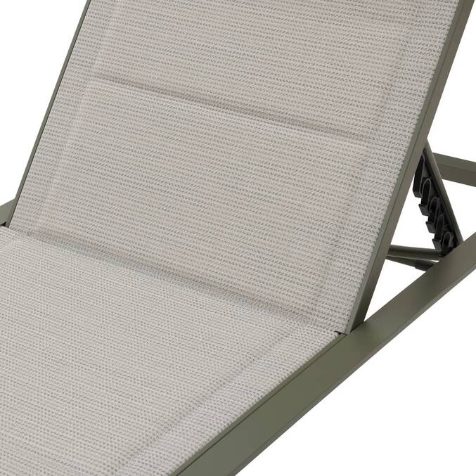 Transat ALLURE Vert & Vert laurier 2 roues - Aluminium traité époxy, Texaline matelassée3798