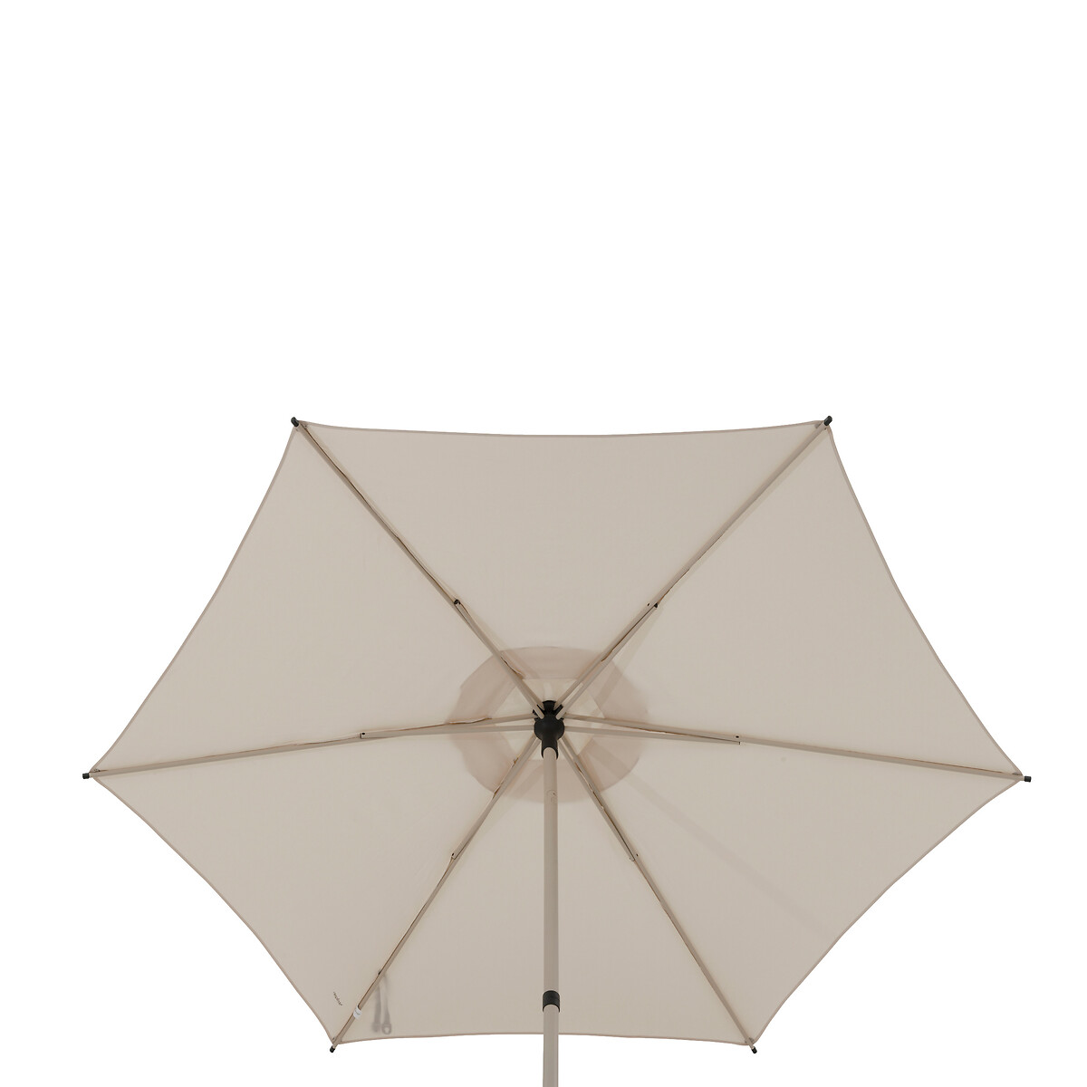 Parasol droit carré SOYA Argile & Blé 2,5 x 2,5 m - Acier, Polyester Argile / Blé