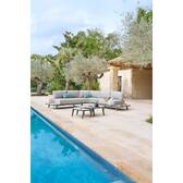 Salon de jardin PULPY Vert laurier 7 places - Aluminium traité époxy, Polyester Laurier