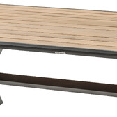 Table de jardin AXIOME Eucalyptus & Graphite 8 places - Eucalyptus certifié FSC® Eucalyptus / Graphite