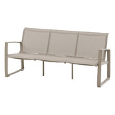 Salon de jardin BOREANE Noisette & Café 5 places - Aluminium traité époxy, Texaline, Polyester Noisette / Café