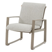 Salon de jardin BOREANE Noisette & Café 5 places - Aluminium traité époxy, Texaline, Polyester Noisette / Café