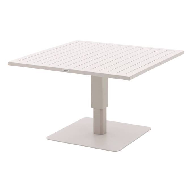 Table de jardin relevable carrée SALIMIA Avoine 110 x 110 x 69 cm - Aluminium traité époxy3784
