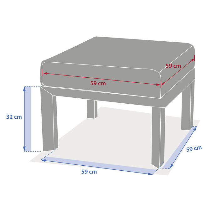 Pouf de jardin ÉVASION Argile Aluminium traité époxy, Oléfine Argile