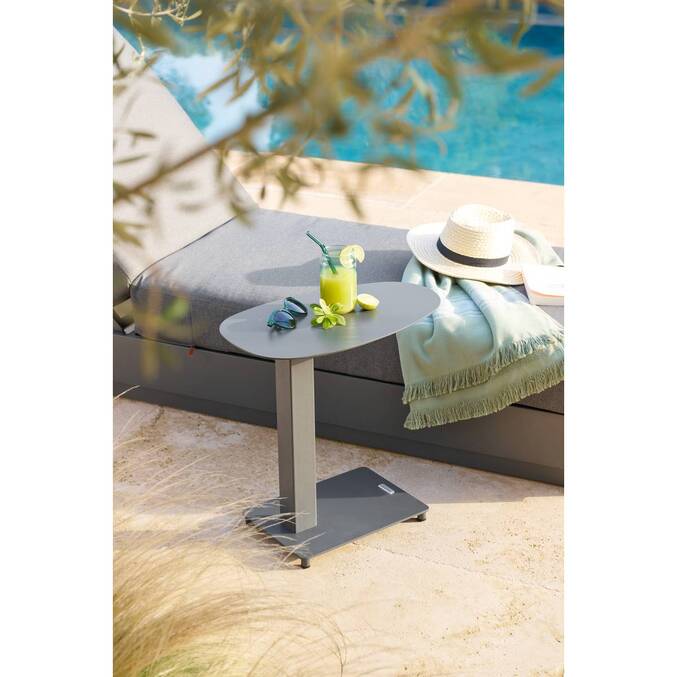 Lit de piscine ALLURE Graphite Aluminium traité époxy, Polyester3500