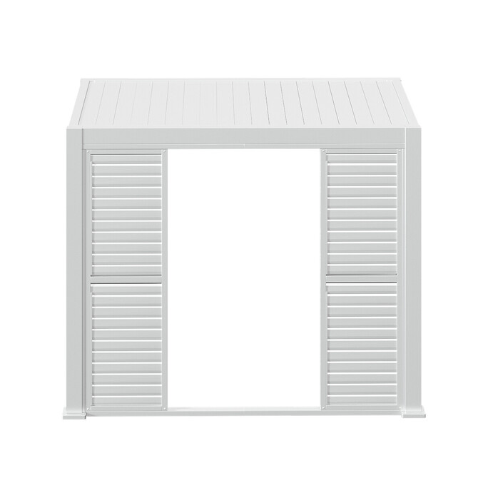 Persienne coulissante pour pergola bioclimatique EVORA Blanche Pour EVORA Côté 3 m - L. 279 x H. 236.5 cm - Aluminium Blanc