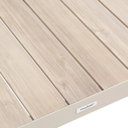 Salon d'angle de jardin ÉVASION Argile & Lin 6 places - Aluminium traité époxy, Oléfine