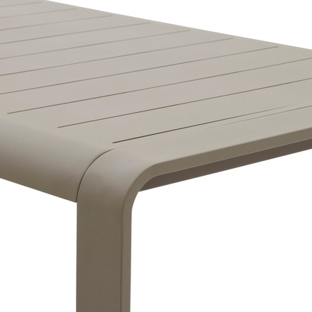 Ensemble table de jardin DOMILLY + 10 fauteuils empilables RIU Café 10 places - Aluminium traité époxy