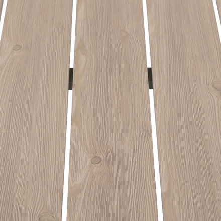Ensemble table de jardin ÉVASION + 2 chaises empilables ESSENTIA Lin & Laurier 2 places - Aluminium traité époxy