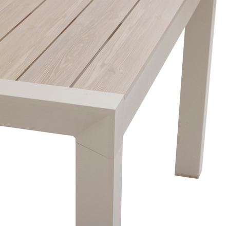 Ensemble table de jardin ÉVASION + 12 fauteuils AXANT Lin & Argile 12 places - Aluminium traité époxy