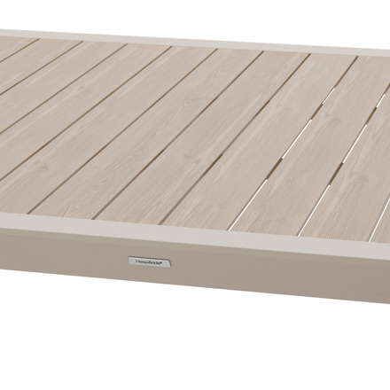 Ensemble table de jardin ÉVASION + 12 fauteuils AXANT Lin & Argile 12 places - Aluminium traité époxy