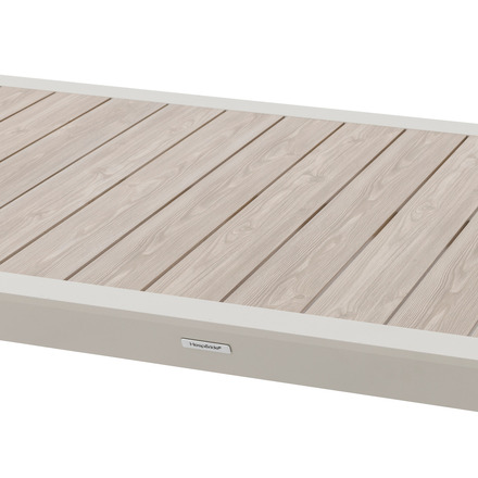 Ensemble table de jardin ÉVASION + 8 fauteuils ESSENTIA Lin & Argile 8 places - Aluminium traité époxy
