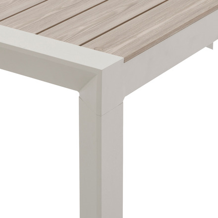 Ensemble table de jardin ÉVASION + 8 fauteuils ESSENTIA Lin & Argile 8 places - Aluminium traité époxy