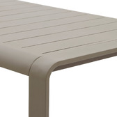 Ensemble table de jardin DOMILLY + 10 fauteuils empilables RIU Café 10 places - Aluminium traité époxy Café
