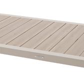 Ensemble table de jardin ÉVASION + 6 chaises empilables ESSENTIA Lin & Argile 6 places - Aluminium traité époxy Lin / Argile