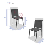 Ensemble table de jardin ÉVASION + 6 chaises empilables ESSENTIA Lin & Argile 6 places - Aluminium traité époxy Lin / Argile