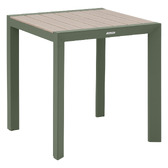 Ensemble table de jardin ÉVASION + 2 chaises empilables ESSENTIA Lin & Laurier 2 places - Aluminium traité époxy Lin / Laurier