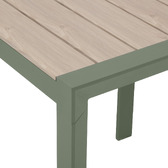 Ensemble table de jardin ÉVASION + 2 chaises empilables ESSENTIA Lin & Laurier 2 places - Aluminium traité époxy Lin / Laurier