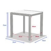 Ensemble table de jardin ÉVASION + 2 chaises empilables ESSENTIA Lin & Laurier 2 places - Aluminium traité époxy Lin / Laurier