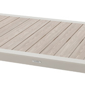 Ensemble table de jardin ÉVASION + 8 fauteuils ESSENTIA Lin & Argile 8 places - Aluminium traité époxy Lin / Argile
