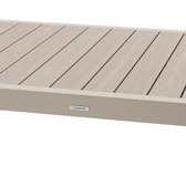 Ensemble table de jardin extensible ÉVASION + 10 fauteuils empilables AXANT Argile & Lin 10 places - Aluminium traité époxy Argile / Lin
