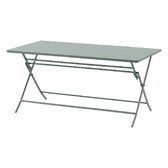 Ensemble table de jardin rectangle + 6 chaises empilables GREENSBORO Vert Olive 6 places - Acier traité époxy, Traitement antirouille renforcé Olive