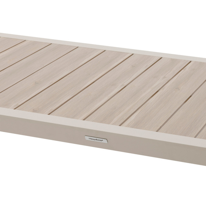 Ensemble table de jardin ÉVASION + 6 chaises empilables ESSENTIA Lin & Argile 6 places - Aluminium traité époxy3757
