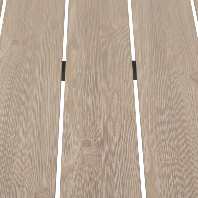 Ensemble table de jardin ÉVASION + 2 chaises empilables ESSENTIA Lin & Laurier 2 places - Aluminium traité époxy Lin / Laurier