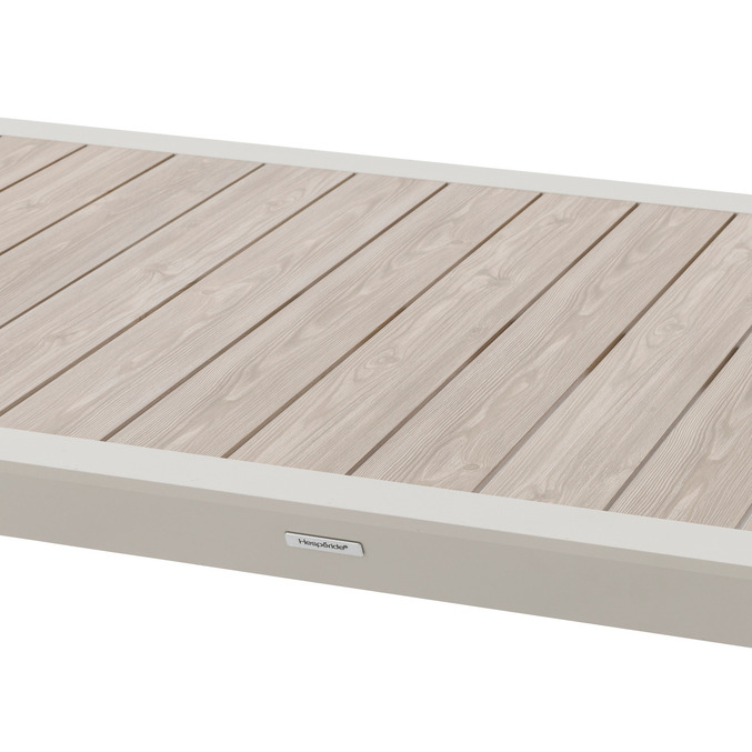 Ensemble table de jardin ÉVASION + 8 fauteuils ESSENTIA Lin & Argile 8 places - Aluminium traité époxy Lin / Argile