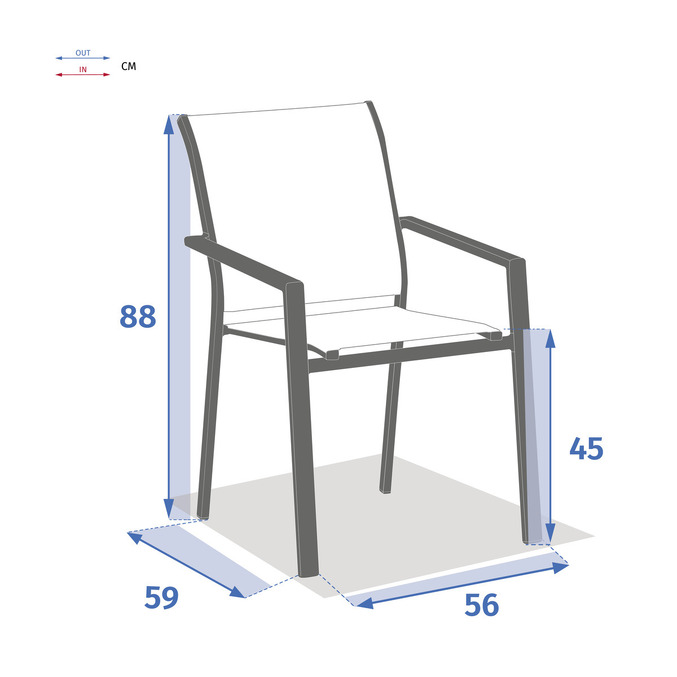 Ensemble table de jardin extensible ÉVASION + 8 fauteuils empilables ESSENTIA Lin & Argile 8 places - Aluminium traité époxy Lin / Argile
