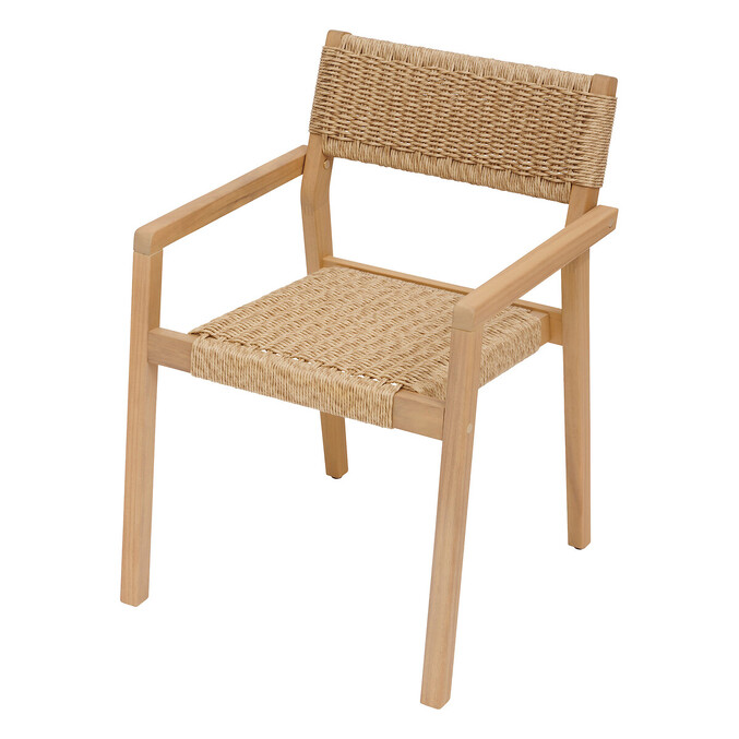 Ensemble table de jardin carrée XENIA + 2 fauteuils empilables TEMEIRA Acacia 2 places - Acacia certifié FSC® Acacia
