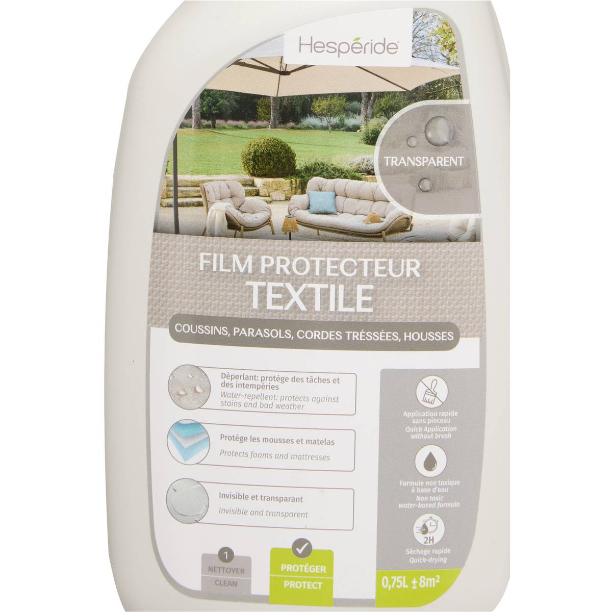 Film protecteur pour textile finition transparente Spray 75 cL Blanc