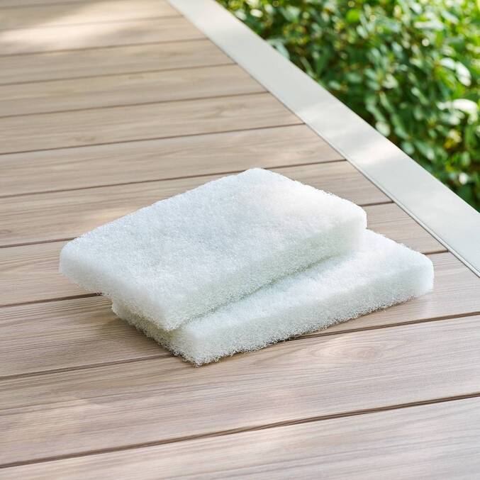 Lot de 2 éponges nettoyantes multi-surfaces 9,5 x 4 x 18 cm - Polypropylène Vert