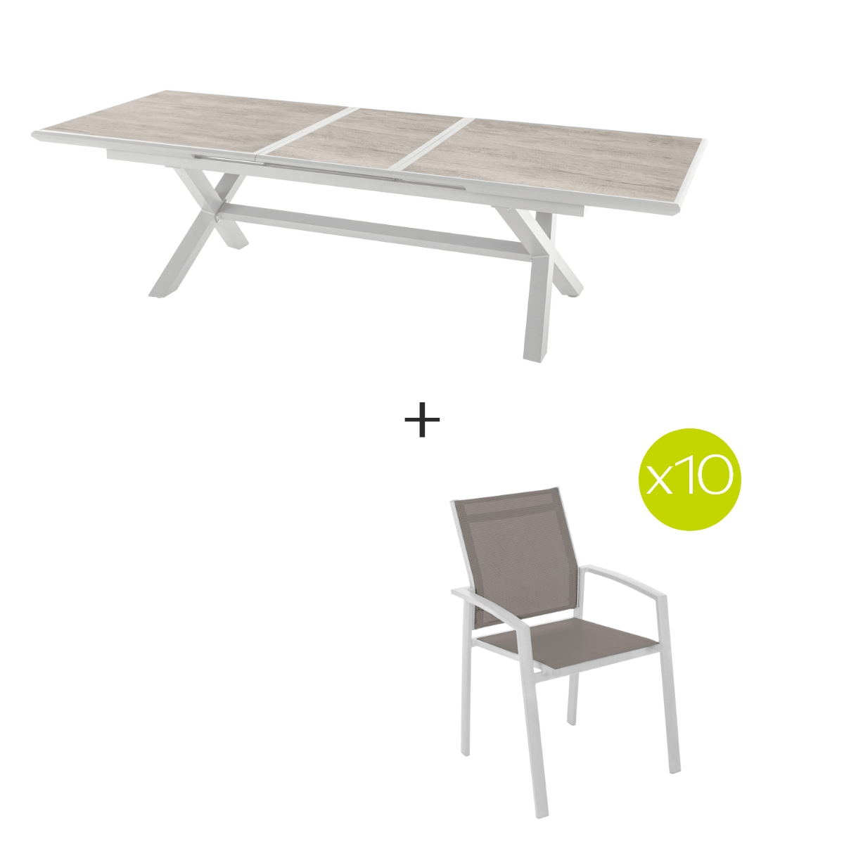 Hespéride Chaise De Jardin Pliante Essentia - Gris Wengé Et Marron Tonka - Confortable Et Robuste