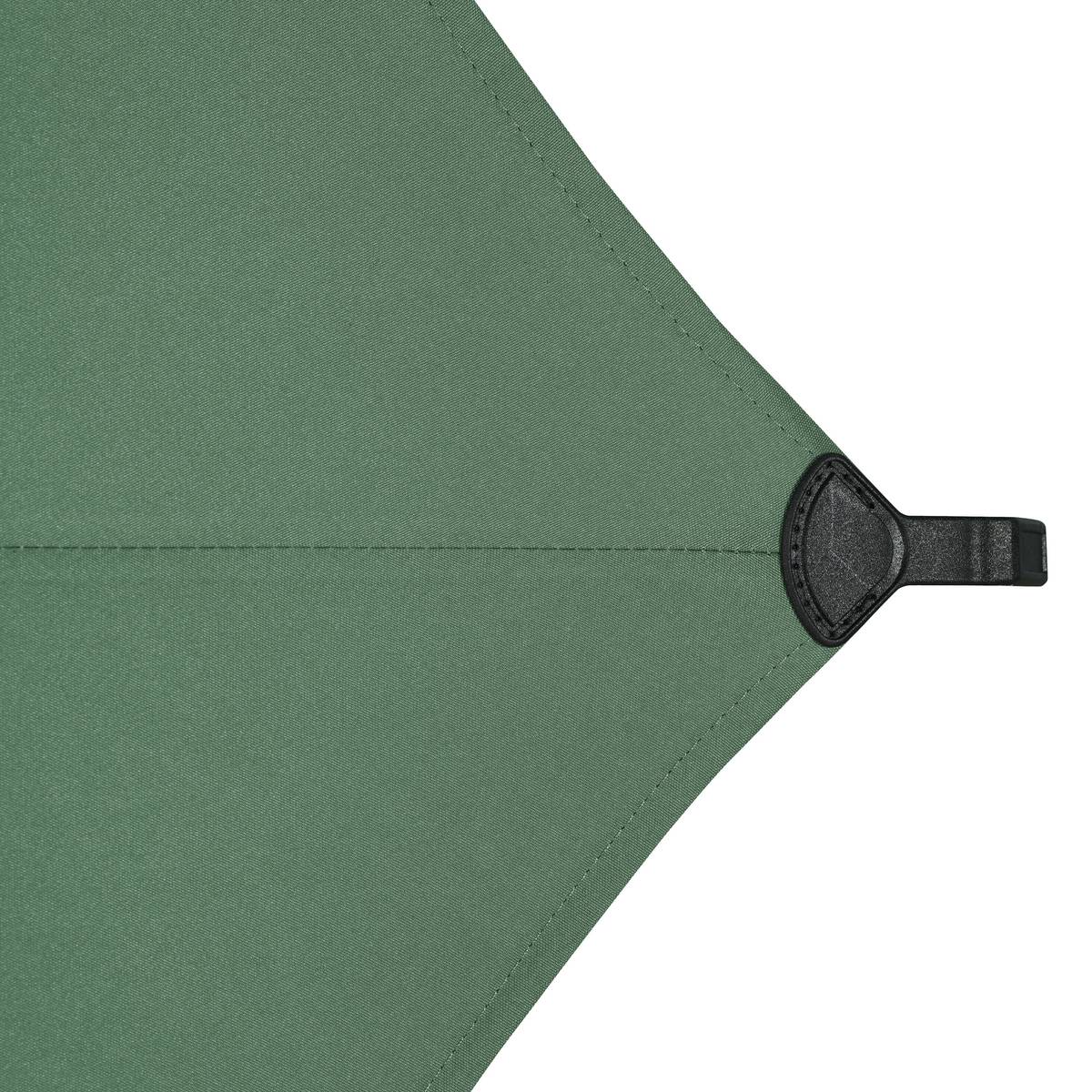 Parasol droit rond LOOMPA Vert olive / Graphite 3 m - Acier, Aluminium, Polyester Olive / Graphite