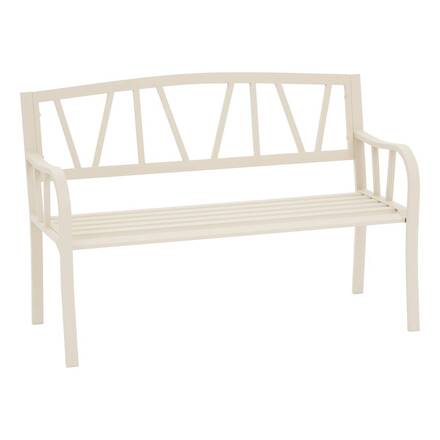 Banc de jardin ALVERNIA Argile 3 places - Acier traité époxy, Traitement anti-rouille renforcé