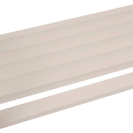 Banc de jardin ALVERNIA Argile 3 places - Acier traité époxy, Traitement anti-rouille renforcé
