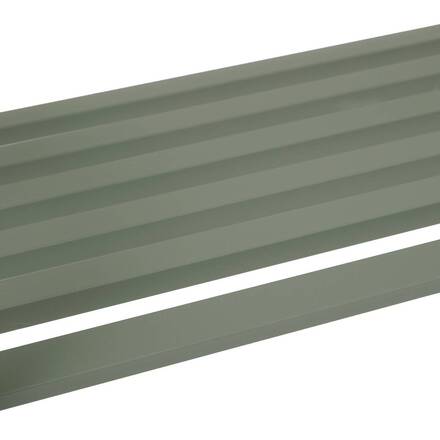 Banc de jardin ALVERNIA Vert Laurier 3 places - Acier traité époxy, Traitement anti-rouille renforcé