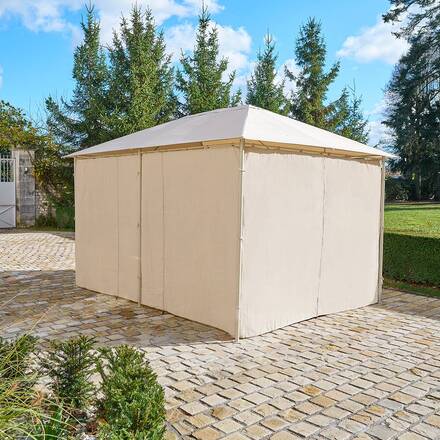 Tonnelle rectangulaire autoportante SANTORINI Argile 4 x 3 m - Acier