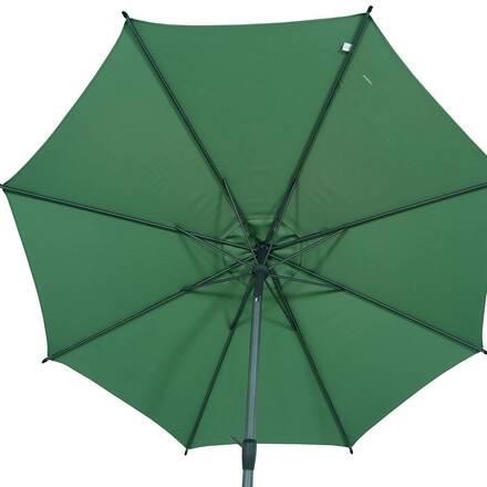 Parasol droit rond LOOMPA Vert olive / Graphite 3 m - Acier, Aluminium, Polyester