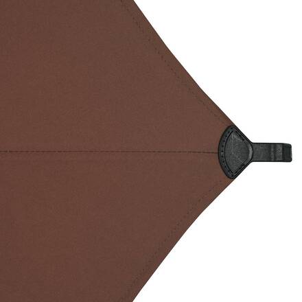 Parasol droit rond inclinable LOOMPA Acajou 3 m - Acier, Aluminium, Polyester