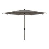 Parasol droit rond inclinable LOOMPA Café 3 m - Acier, Aluminium, Polyester Café