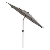 Parasol droit rond inclinable LOOMPA Café 3 m - Acier, Aluminium, Polyester Café