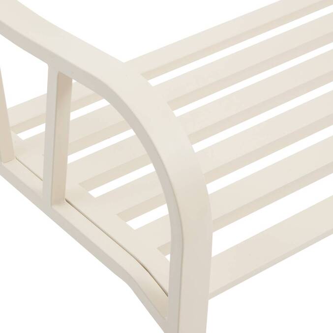 Banc de jardin ALVERNIA Argile 3 places - Acier traité époxy, Traitement anti-rouille renforcé Argile