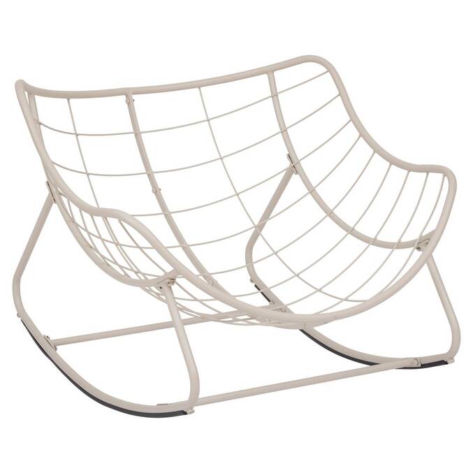 Fauteuil à bascule PAOPAO Argile Acier traité époxy, Traitement anti-rouille renforcé, Polyester3763