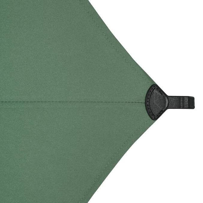 Parasol droit rond LOOMPA Vert olive / Graphite 3 m - Acier, Aluminium, Polyester Olive / Graphite